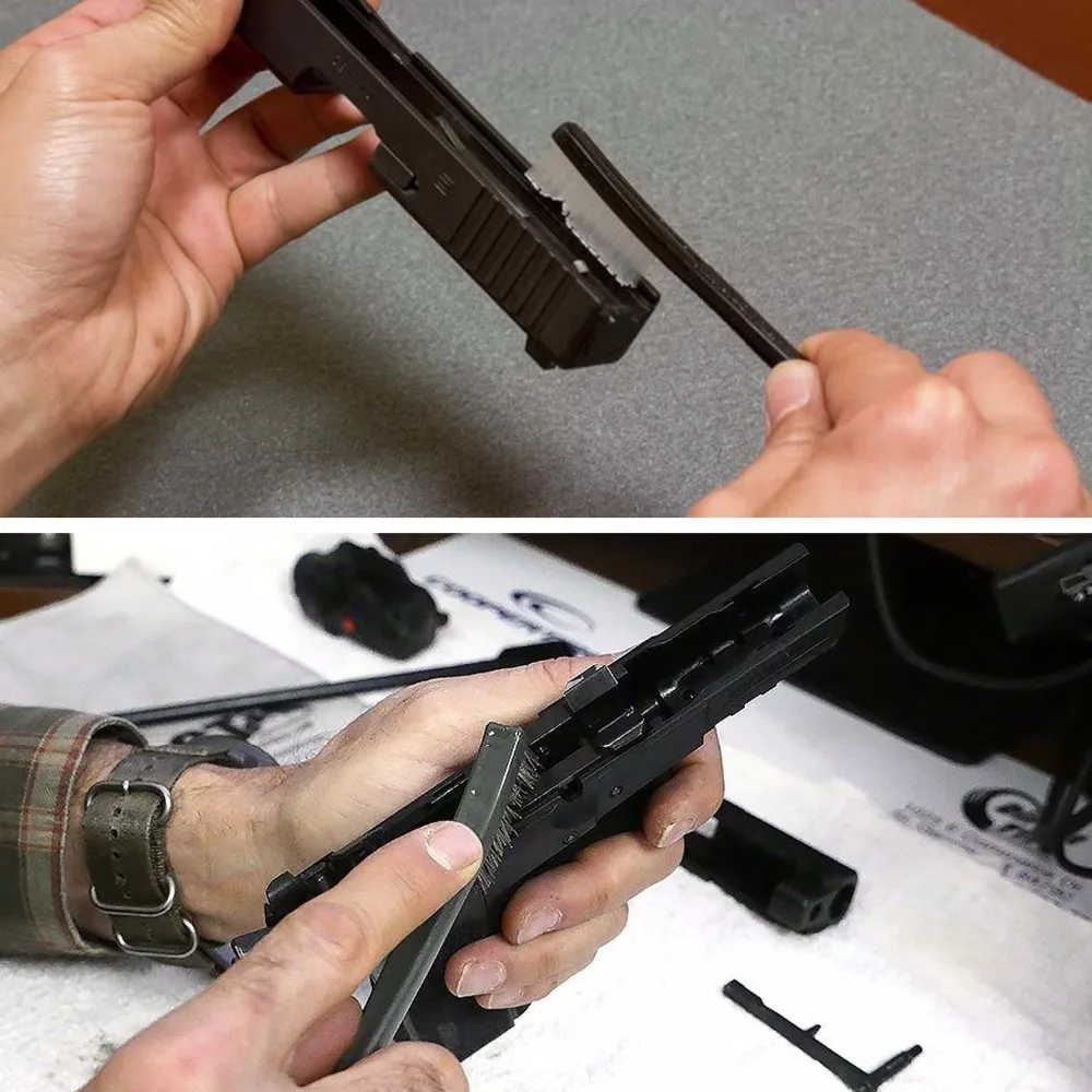 9 шт. набор для чистки пистолета двойной военный пистолет ручной инструмент для очистки пистолета Двухсторонняя щетка палочки Охотничьи Аксессуары для ружья винтовки