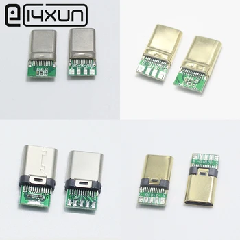 

2pcs USB Type C DIY Repairs for Xiaomi Redmi Note 7 mi9 USB C Cable for Samsung S9 Fast Charging Wire USB-C Mobile Phone Charge