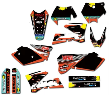 

Motorcycle Personalised Graphics & Backgrounds Stickers DECALS Kit FOR KTM EXC 2004 125 200 250 300 400 450 525 FOR KTM 2004 EXC