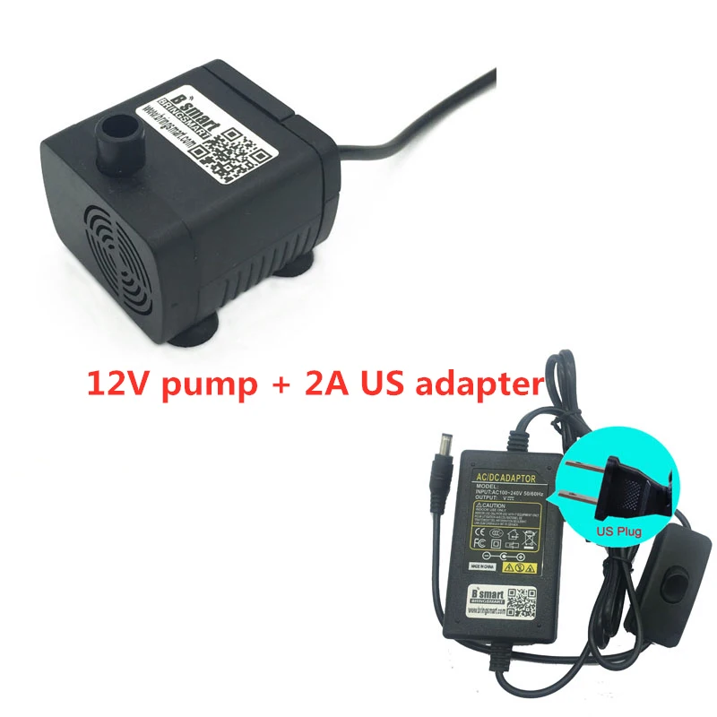右12V pump + 2A US adapter