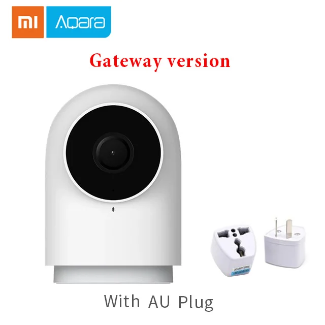 Aqara умная камера G2 Gateways Edition Xiaomi Hub Gateway 3 умный дом Zigbee Wifi Беспроводная связь 1080P просмотр работа с Mijia - Цвет: G2 with AU Plug