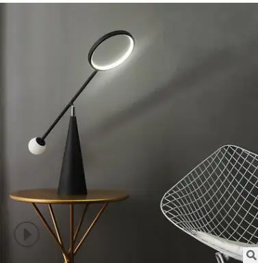 

Post-modern Nordic Creative American Simple Living Room Study led Hotel Bedroom Bedroom Marble Decorative Desk Lamp