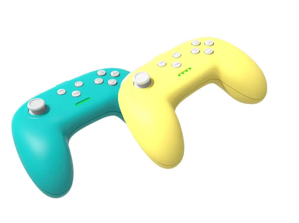 Лидер продаж, мини-джойстик для Nintendo Switch Pro, геймпад, беспроводной Bluetooth джойстик, пульт дистанционного управления для switch lite, консоль, геймпад, джойстик - Цвет: Green and yellow
