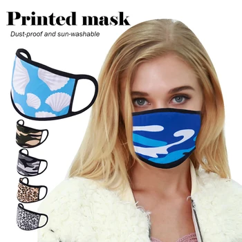 

Printed mask dustproof sunshade washable mask hanging ear type multiple patterns optional dustproof mask can be reused