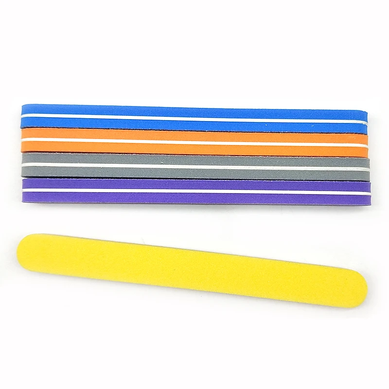 10pcs/lot Sponge Double Side Nail file buffer 100/180 Of Trimmer Buffer lime a ongle Nail Art Tool Washable Buffing Sanding File
