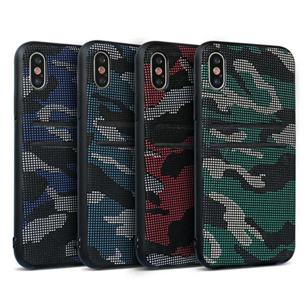 Камуфляжный армейский зеленый чехол для телефона iPhone X 6 6S 7 8 Plus XR XS держатель карт