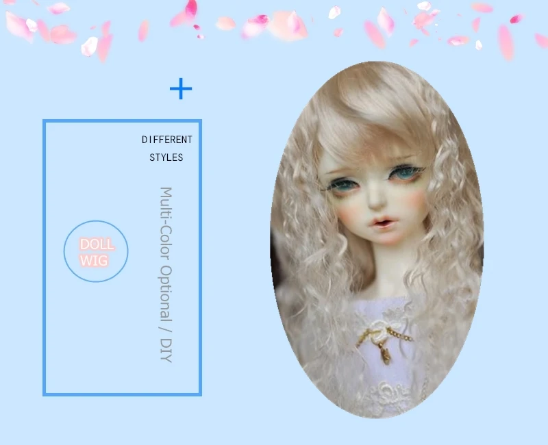 20*100 см винт вьющиеся волосы аксессуары для кукол BJD кукла парик высокотемпературный материал стойкие волокна волос утки волос парик