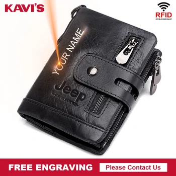 

Free Engraving Cowhide Genuine Leather Men Wallet Coin Purse Mini Card Holder Chain PORTFOLIO Portomonee Male Walet Pocket Chain