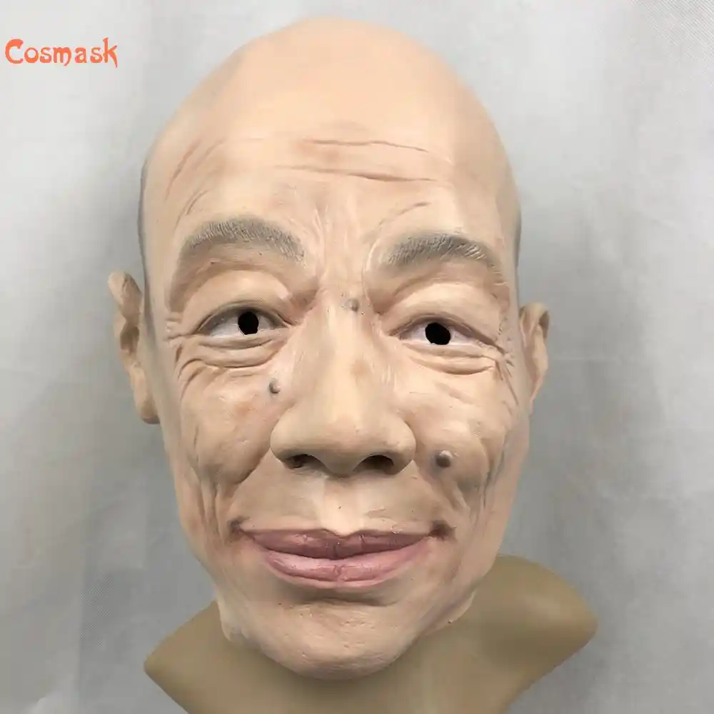 New Realistic Latex Human Mask Fun Male Full Face Man Masks for Halloween Party Costume Cosplay