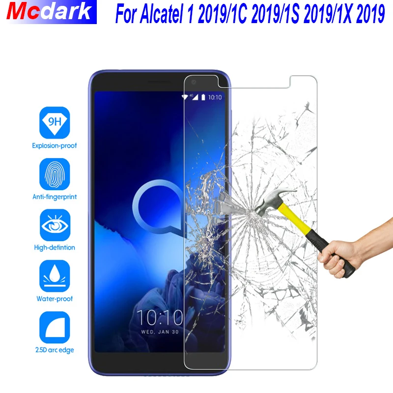

Tempered Glass For Alcatel 1 2019/1C 2019 Screen Protector Film For Alcatel 1S 2019/1X 2019 Glass Easy To Install Phone Film