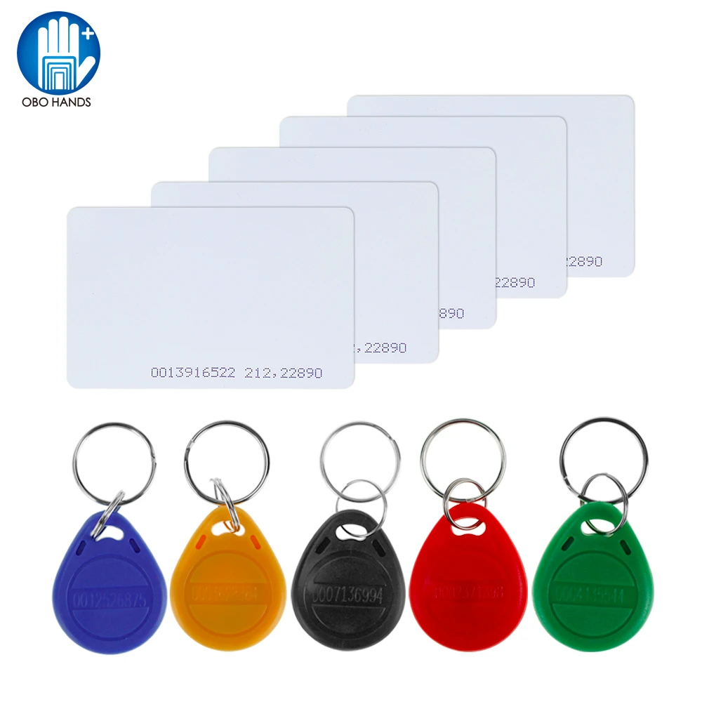Карты контроля доступа 125 кГц RFID-брелоки-метки NFC-токены брелки RFID EM4100 ID-карты для системы управления Система контроля допуска к двери, 10 шт.