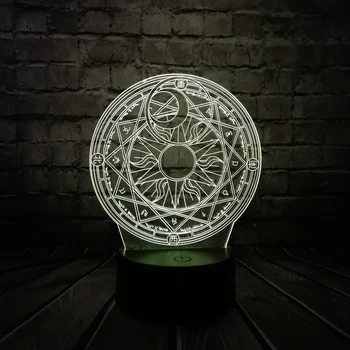 

7 Color Changing Usb 3D Led Modelling Magic Array Table Lamp Bedroom Atmospheres Night Light Bedside Decor Baby Sleep Lightings