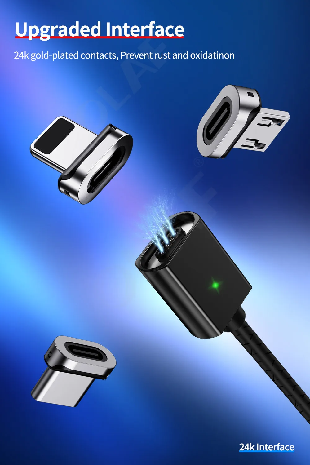 Магнитный зарядный кабель Олаф для быстрой зарядки Micro usb type-C, кабель для iPhone, samsung, Xiaomi, huawei, Магнитный провод usb для мобильного телефона