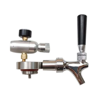 

Stainless Steel Mini Growler Spear Beer Spear with Non-Adjustable Faucet with Carbon Dioxide Injector for 2 Liters 3.6 Liters 5