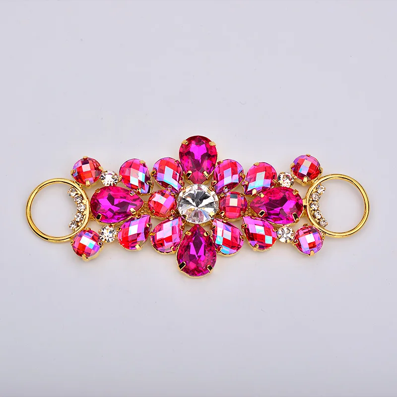 JUNAO-50-115mm-Sewing-Red-AB-Glass-Rhinestone-Chain-Flowers-Connector-Flatback-Claw-Crystal-Appliques-For (2)
