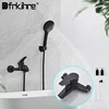 Matte Black Bathtub Faucet Wall Mount Chrome ABS Handshower Hot Cold Water Mixer Tap Bath Shower Faucet Tap Robinet Baignoire 1