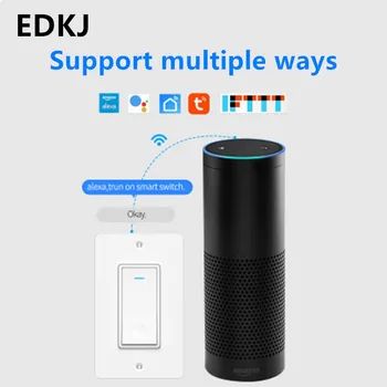 

1 pcs WiFi wireless smart wall switch WiFi remote control smart switch US Google home smart home touch on