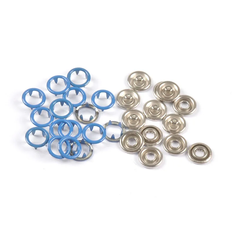 50set/lot Colorful Iron Prong Snap Buttons Round Metal Fasteners Press Stud for Romper Buckle Snap Baby Clothes Accessories 4