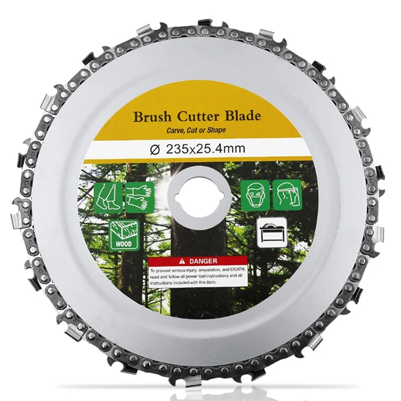 

9 Inch Grinder Disc And Chain Fine Cut Chain Set For 235X25.4Mm Angle Grinder