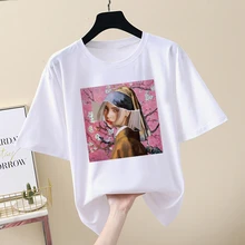 Uzzang Hihop en los años 90 camiseta Vintage en los años 90 con sabor de verano girasol ocio calle mujer ropa de casa Original