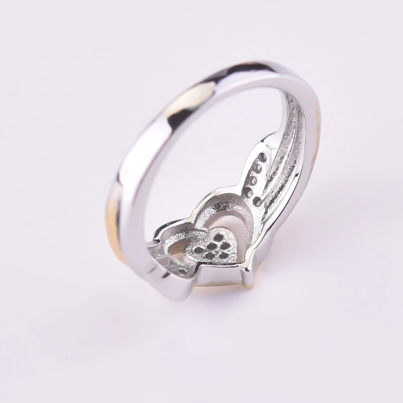Кольца в форме сердца для женщин простые металлические кольца персонализированные CZ кольца на День святого Валентина Подарочная бижутерия