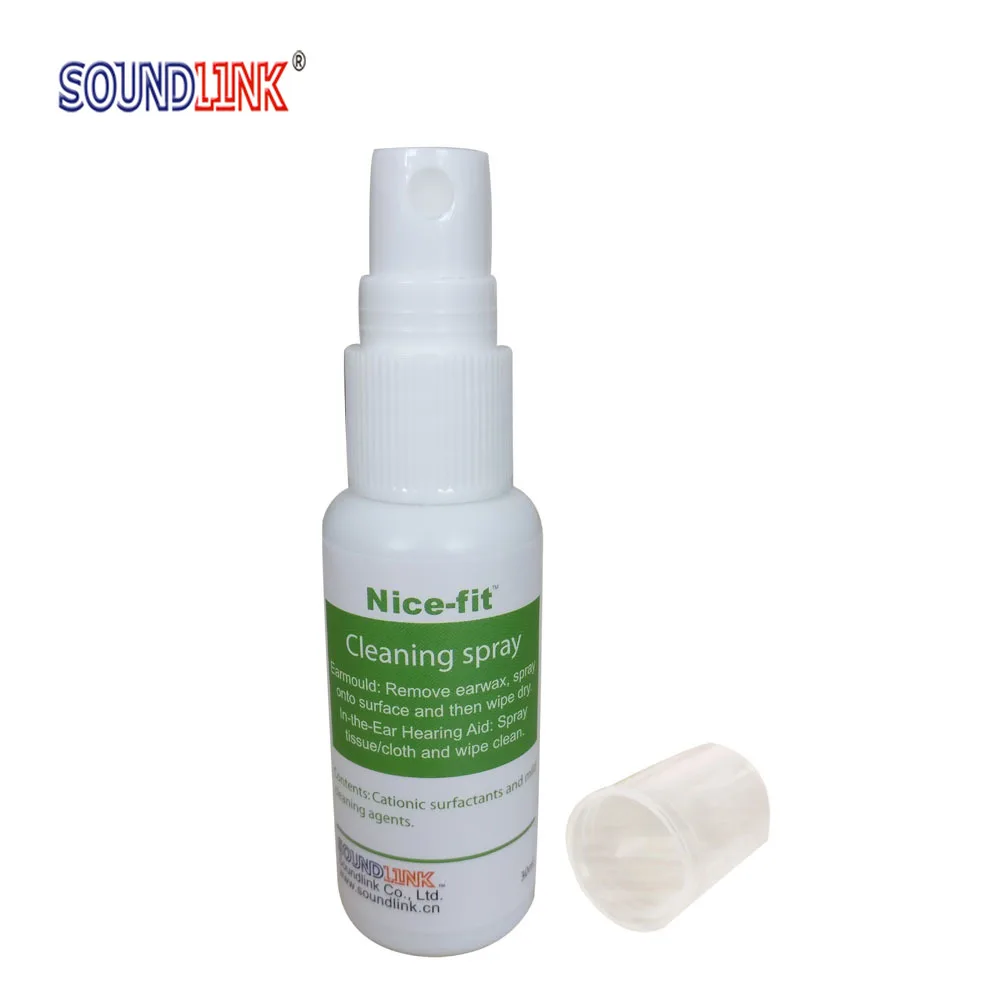 

Nice-fit Hearing Aid and Earmold Disinfectant Cleaner Cleaning Spray 30ml