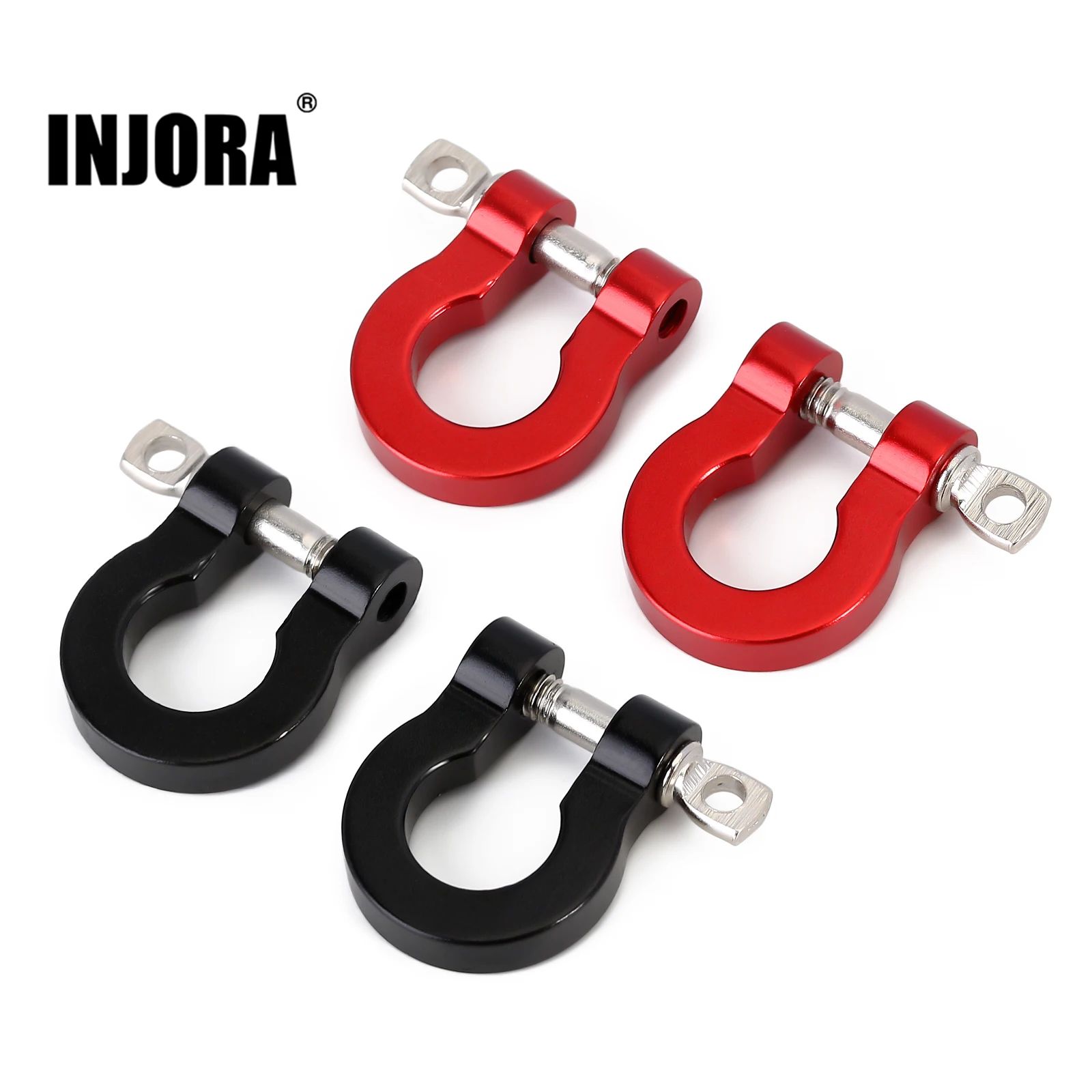 INJORA Metal Bumper D ring Tow Hook for 1/10 RC Crawler Car Traxxas TRX