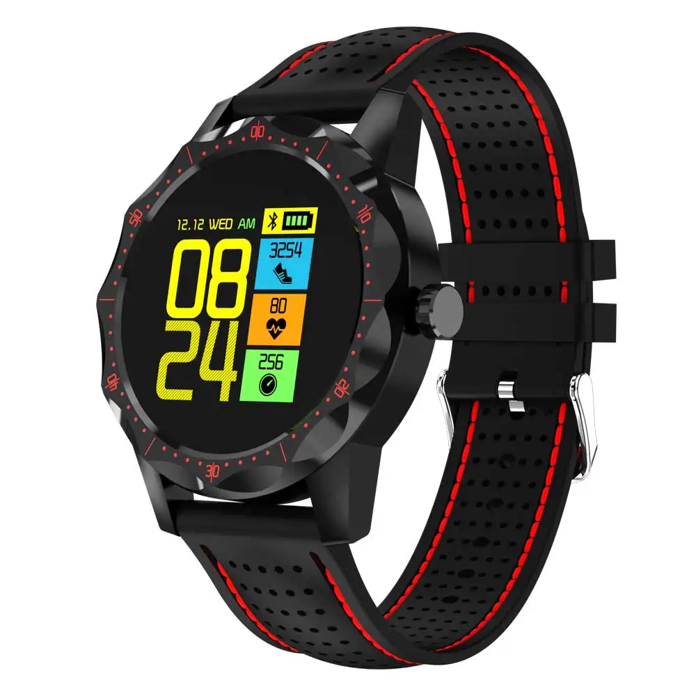 SKY1 мужские Смарт-часы IP68 Водонепроницаемые Смарт-часы фитнес-браслет сердечный ритм кровяное давление умные часы Bluetooth наручные часы для женщин - Цвет: red