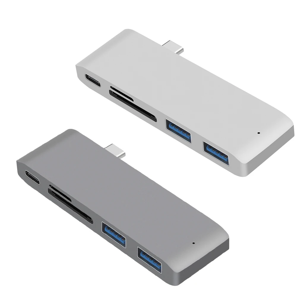 Скидка 5 в 1 высокоскоростной USB C 3,1 type C концентратор питания PD power USB 3,0 комбо разветвитель SD TF кардридер для MacBook 12 дюймов Dell