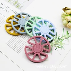 Baby Teething Product Round Silicone Teether Ring Nursing Pendant Akita Teething Toy Animal Teething Toys Newborn Accessories