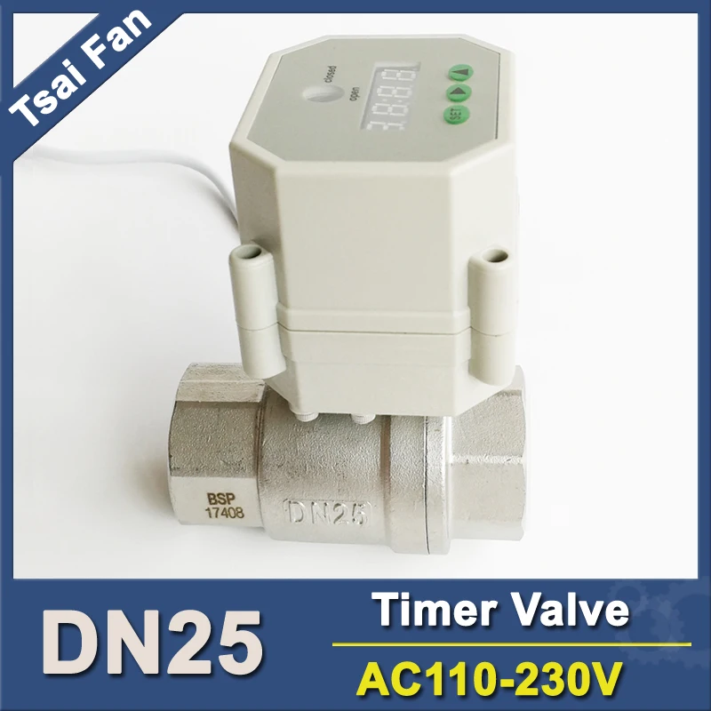 Time Electric Valve AC110V-230 1 'ɻSP/NPT для садового орошения сливная вода воздушный насос