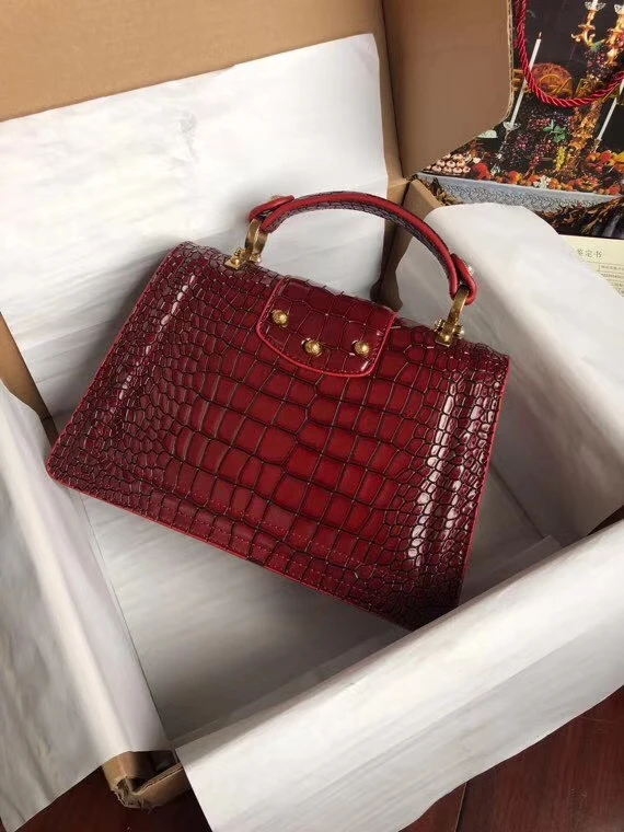 

free shipping 2020 the new style fashion and causel alligator genuine cow leather women handbag one shoulder bag crossobody bag