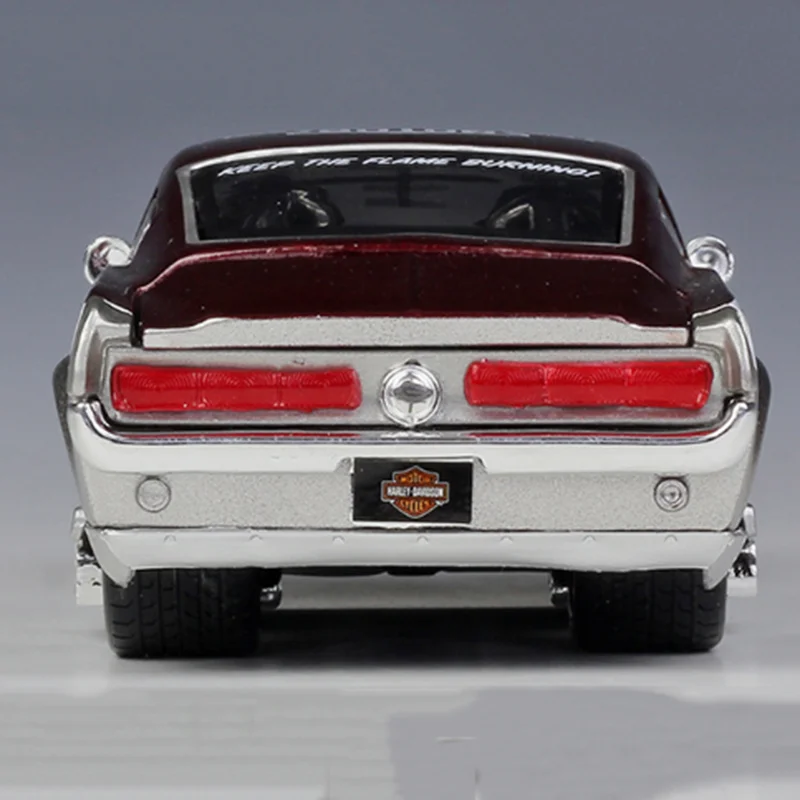 1/24 масштаб 1967 Ford Mustang GT Модель автомобиля из сплава литая игрушка детский подарок коллекция Крытый дисплей