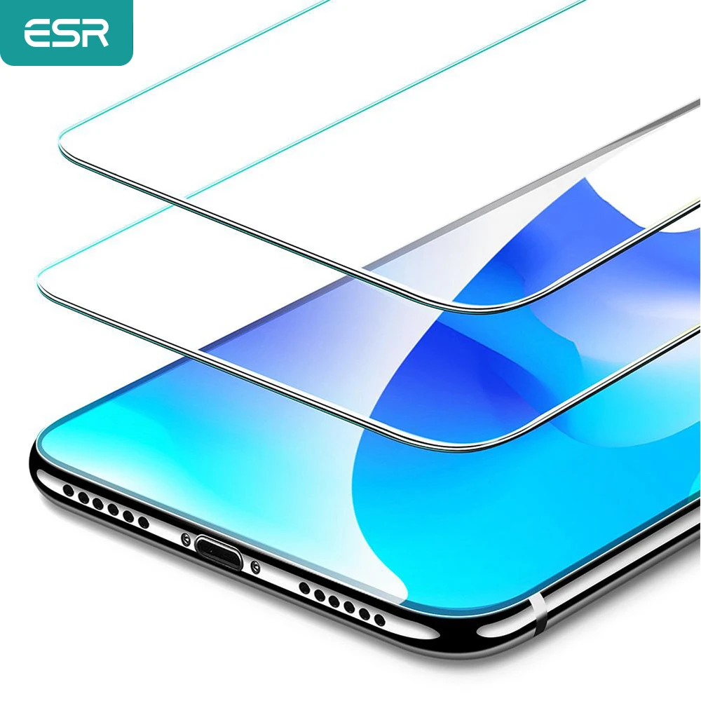2 шт./лот ESR Защита экрана для iPhone X закаленное стекло 9H Защитная пленка 7 8 Plus 6 6S