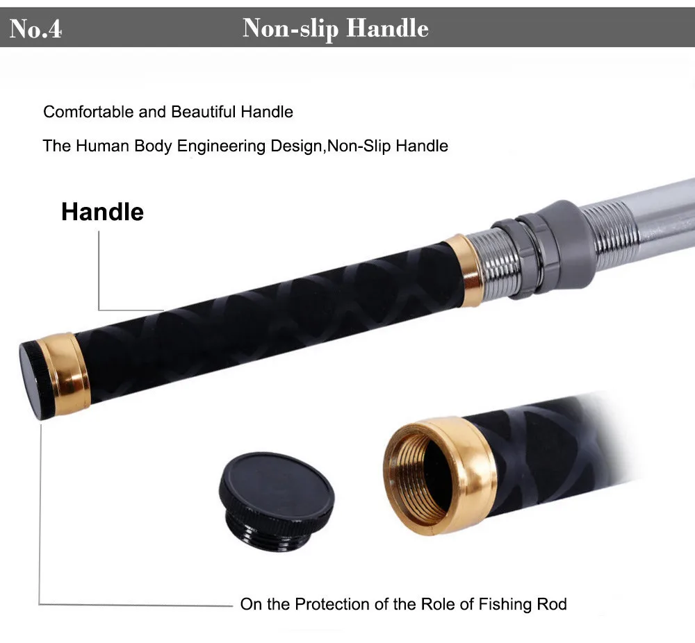 Sougayilang Portable Telescopic Stick Fishing Rod and Reel Combo Carbon Fiber Fishing Rod with Spinning Fishing Reel Pole