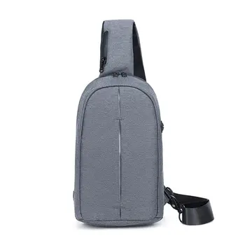 

Oxford Cloth Material Men Chest Fashion Casual Shoulder Small Crossbody Bags Chset Bag with Earphone Hole