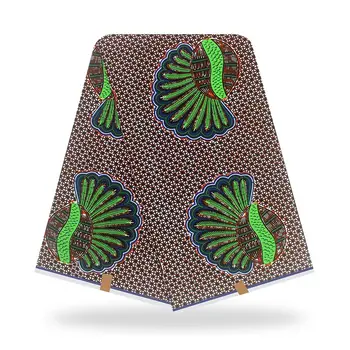

High Quality Real Wax Ankara Fabric Print African 6 yards African Fabric for Women Dress Wax 2020