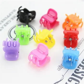 

20Pcs/lot Hair Claws Fashion Cute Baby Solid Accessories Princess Plastic Simple Colorful Girls Mini Clips Colorful Decoration