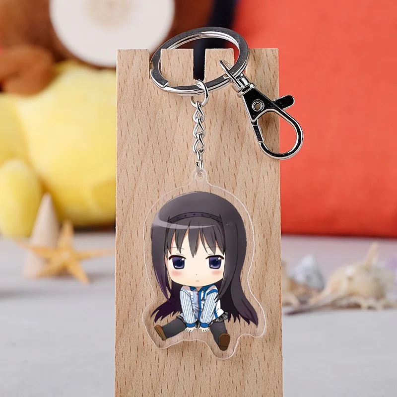 Брелок для ключей с аниме Puella Magi Madoka Magica брелок мультяшной фигуркой Kaname Akemi Homura