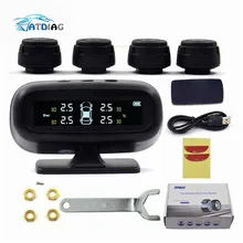 Внешний Солнечный TPMS автомобильный датчик давления в шинах монитор система отображения Предупреждение экономия топлива с 4 датчиками