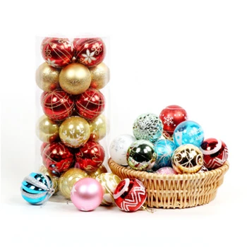 

24pcs 6cm Christmas Ball Tree Decor Bauble Xmas Party Hanging Ball Ornament Decorations for Home Christmas decorations Gift