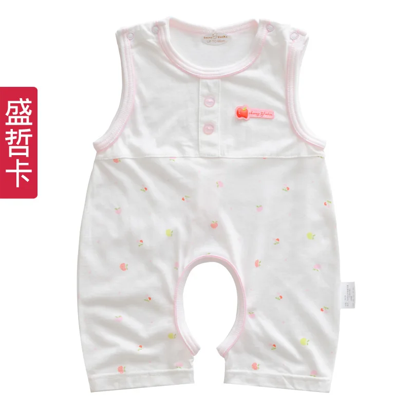 

Sheng Zerka Summer Wear New Style Infant Bamboo Fabric Underwear Onesie Baby Sleeveless Open Crotch Romper Climbing Clothes