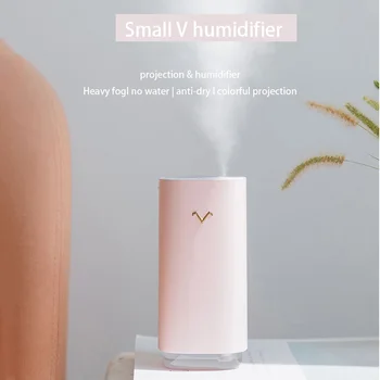 

New Projection Humidifier Ultrasonic Humidifier Aroma essential oil Diffuser USB home 320ml Air Humidifier With Night Light
