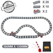 Marumine блоки игрушка Duplo поезд трек кроссовер части железнодорожный переключатель Строительные Кирпичи подарок для детей