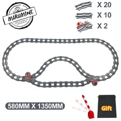 Marumine Конструкторы игрушка Duplo поезд трек кроссовер запчасти железнодорожный переключатель здания конструктор подарок для детей