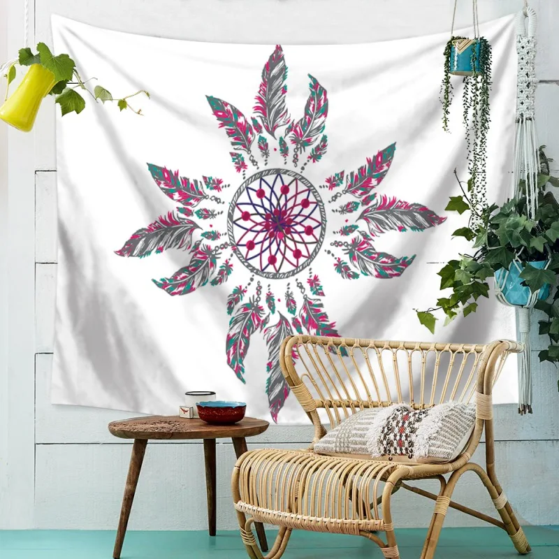 

Bohemian Style Geometry Mandala Tapestries Visionary Art Wall Hanging Tapestry Sheets Dorm Decor Hippie Beach Blanket Drop Ship