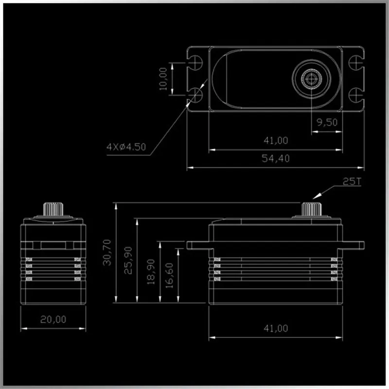 KINGMAX 25T высокоскоростной serise BLS1204L- 50 г 12кг. См низкий профиль полный ЧПУ Алюминиевый корпус мини цифровой бесщеточный сервопривод