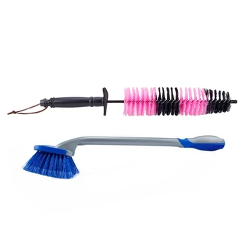

Car Cleaning Brush Tire Rim Brushes Auto Cleaning Tool Car Wheel Brush & Long Handle Cleaning Brush