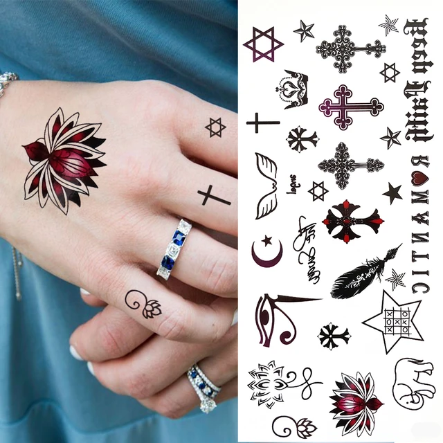 3 Sets Safety Pin Temporary Tattoo Small Tattoo Men Women Kids Finger Arm  Chest | eBay