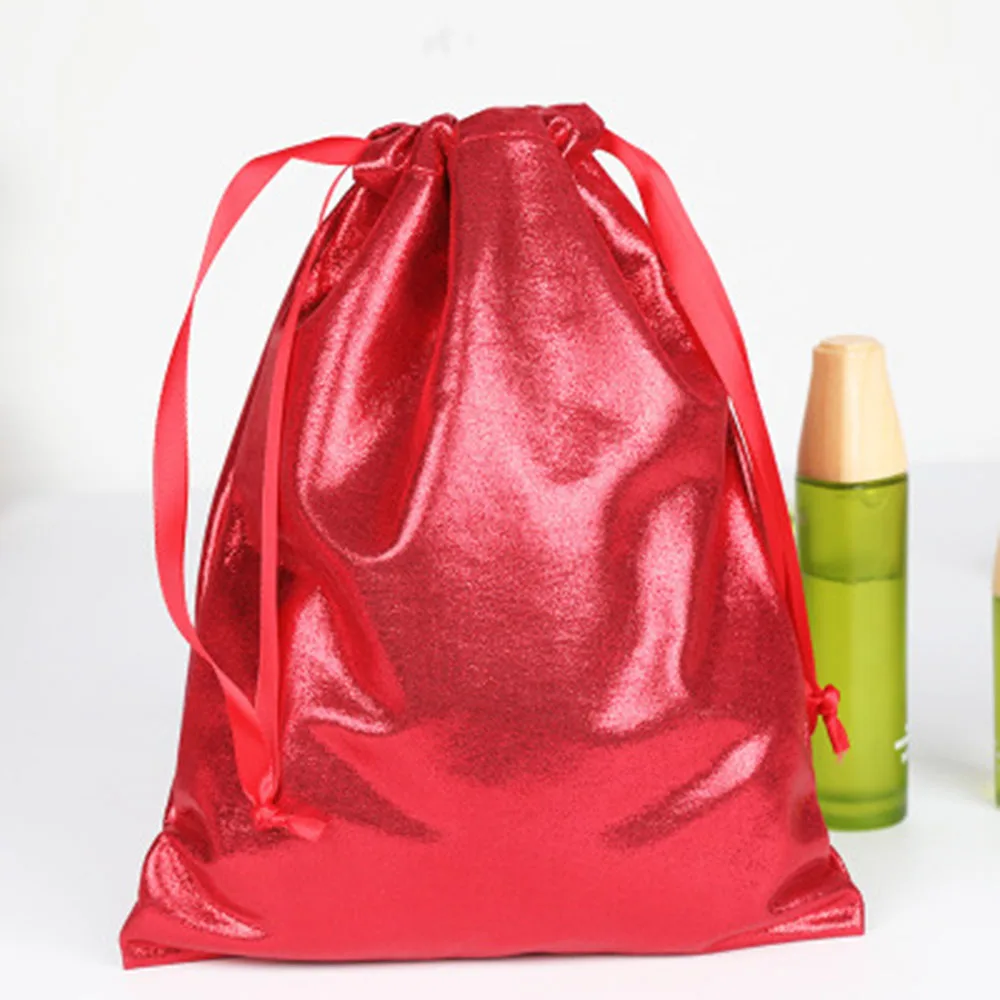 Мягкие вельвтовые штаны с розовой шнуровкой из искусственной кожи с пайетками сумка для свадьбы конфетная упаковка косметичка аксессуары для путешествий - Цвет: 22X28-red
